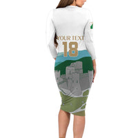 Custom Italy Abruzzo Long Sleeve Bodycon Dress Gran Sasso d'Italia - Wonder Print Shop