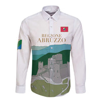Custom Italy Abruzzo Long Sleeve Button Shirt Gran Sasso d'Italia - Wonder Print Shop