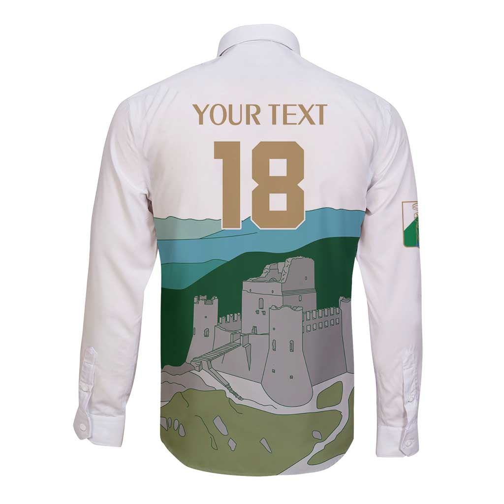 Custom Italy Abruzzo Long Sleeve Button Shirt Gran Sasso d'Italia - Wonder Print Shop