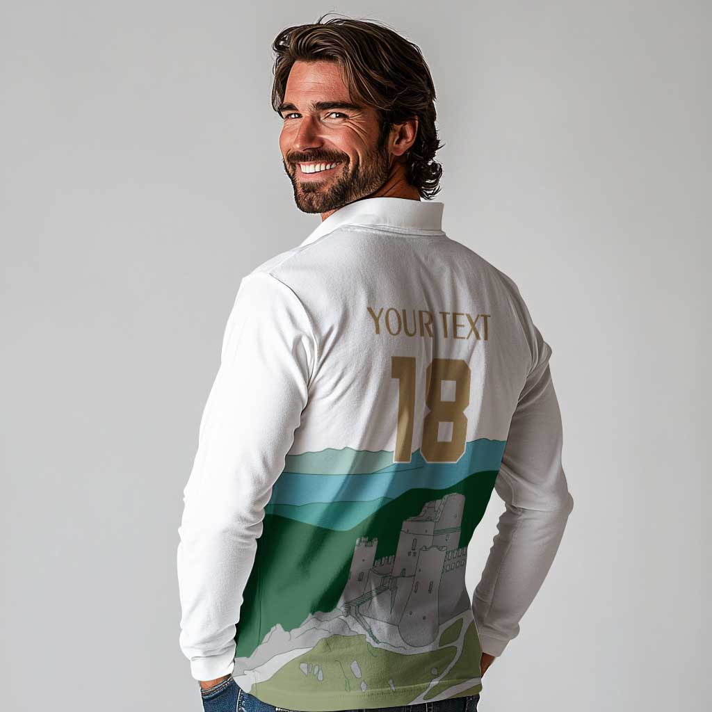 Custom Italy Abruzzo Long Sleeve Polo Shirt Gran Sasso d'Italia - Wonder Print Shop