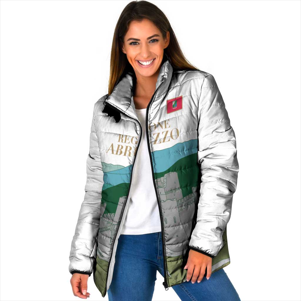 Custom Italy Abruzzo Padded Jacket Gran Sasso d'Italia - Wonder Print Shop