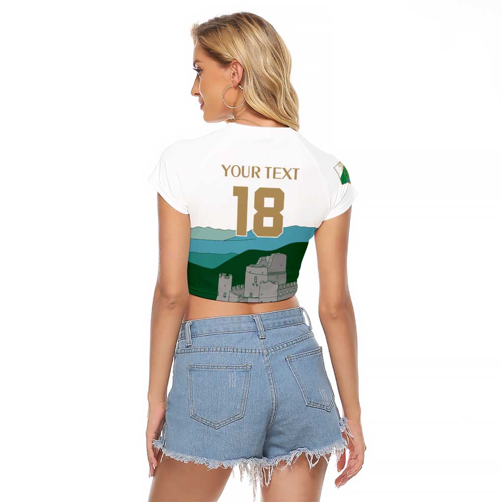 Custom Italy Abruzzo Raglan Cropped T Shirt Gran Sasso d'Italia - Wonder Print Shop