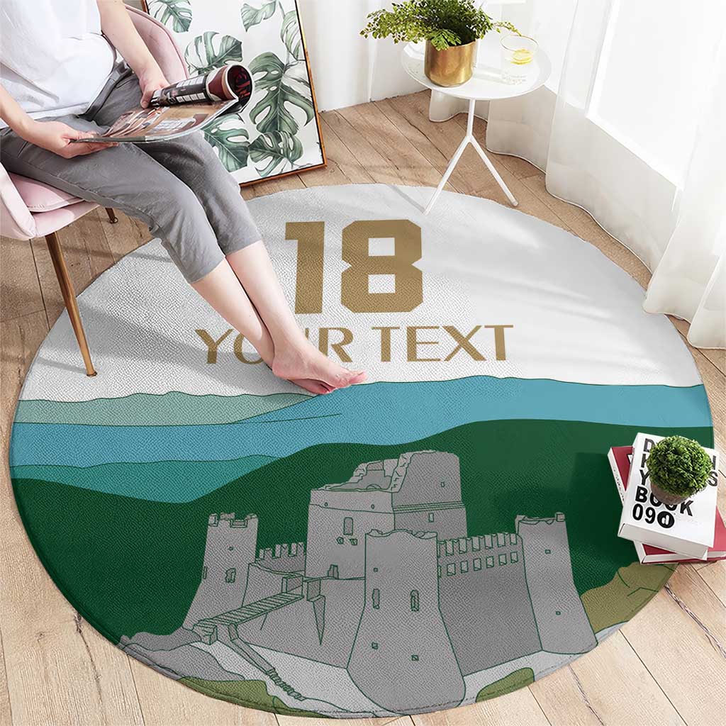 Custom Italy Abruzzo Round Carpet Gran Sasso d'Italia - Wonder Print Shop