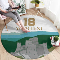 Custom Italy Abruzzo Round Carpet Gran Sasso d'Italia - Wonder Print Shop