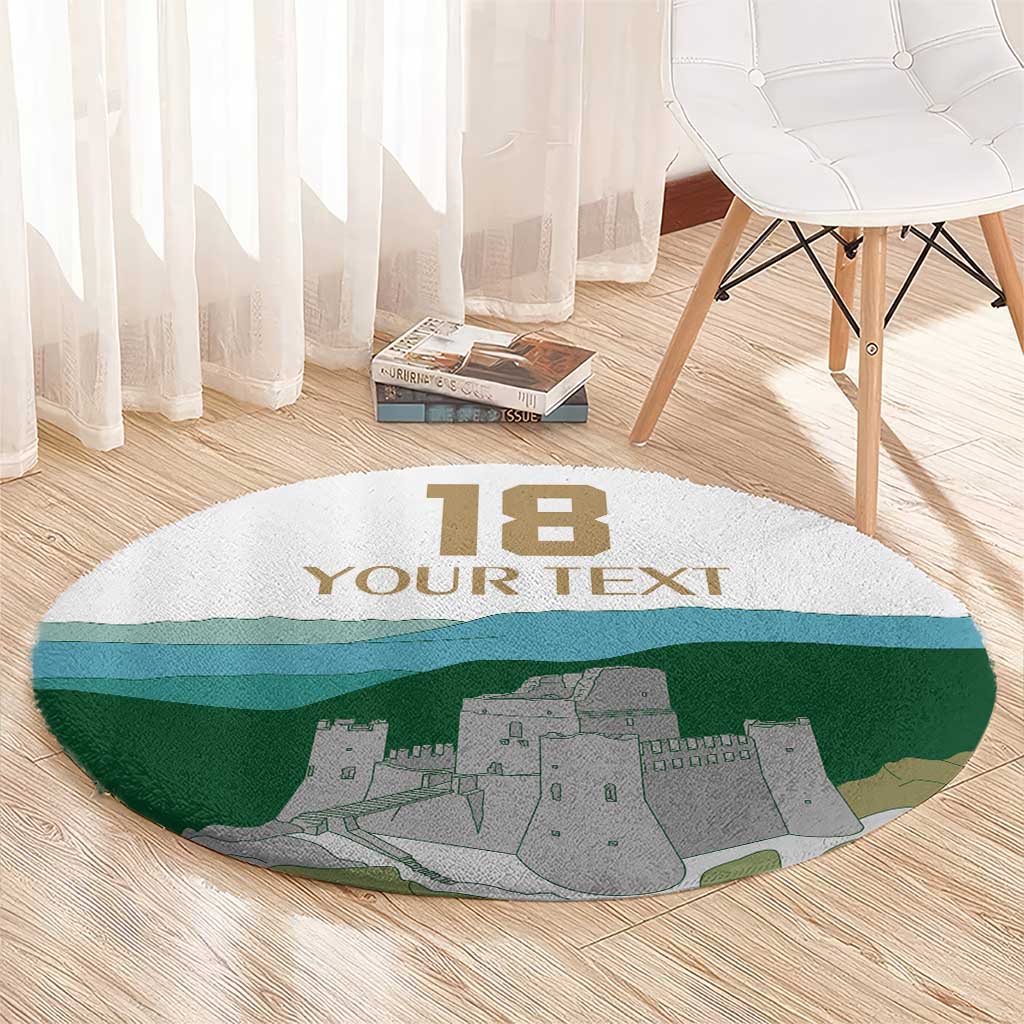 Custom Italy Abruzzo Round Carpet Gran Sasso d'Italia - Wonder Print Shop