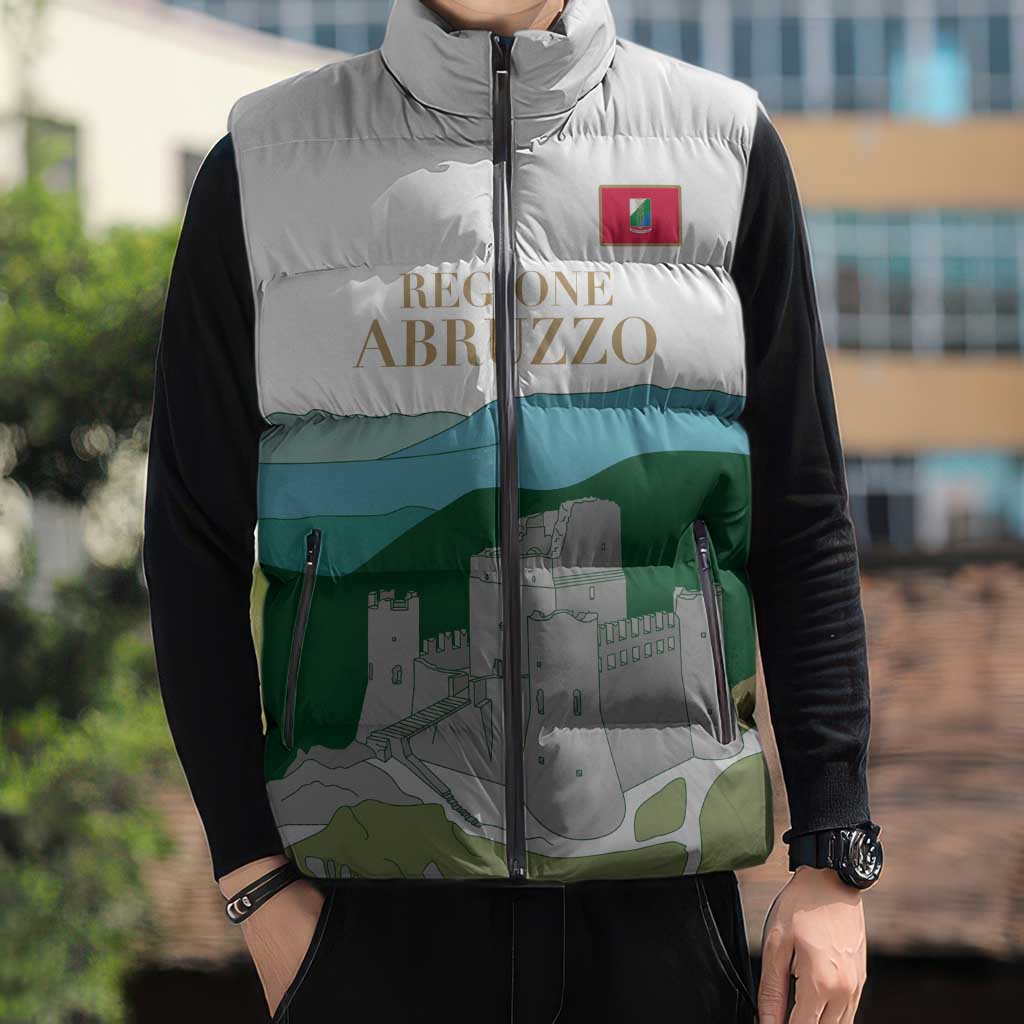 Custom Italy Abruzzo Sleeveless Puffer Jacket Gran Sasso d'Italia - Wonder Print Shop