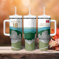 Custom Italy Abruzzo Tumbler With Handle Gran Sasso d'Italia - Wonder Print Shop