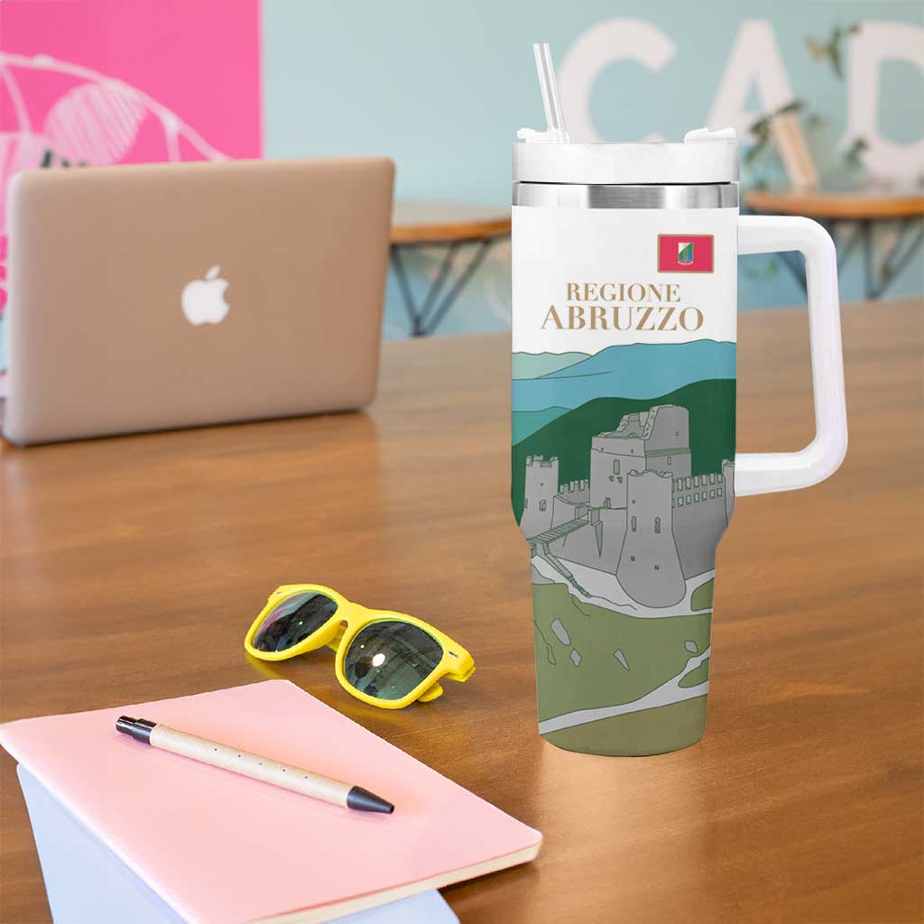 Custom Italy Abruzzo Tumbler With Handle Gran Sasso d'Italia - Wonder Print Shop