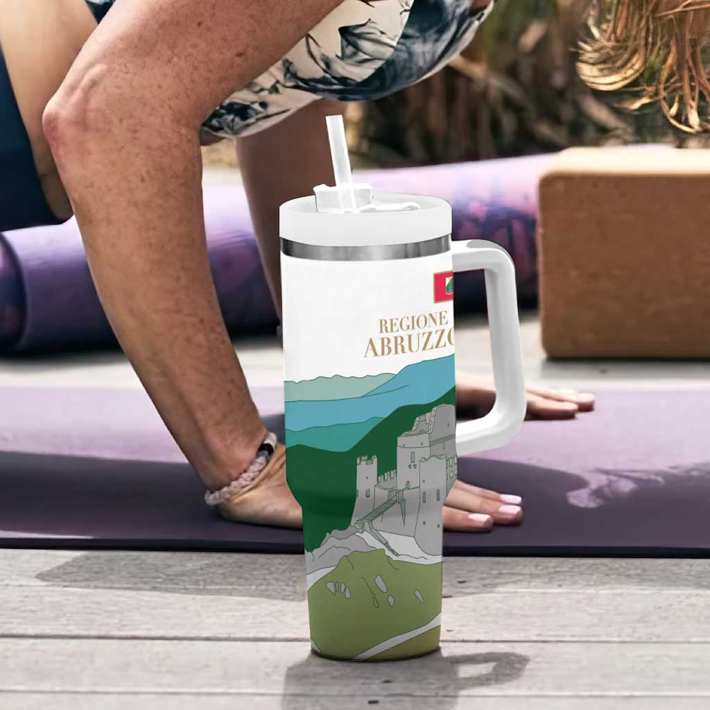 Custom Italy Abruzzo Tumbler With Handle Gran Sasso d'Italia - Wonder Print Shop