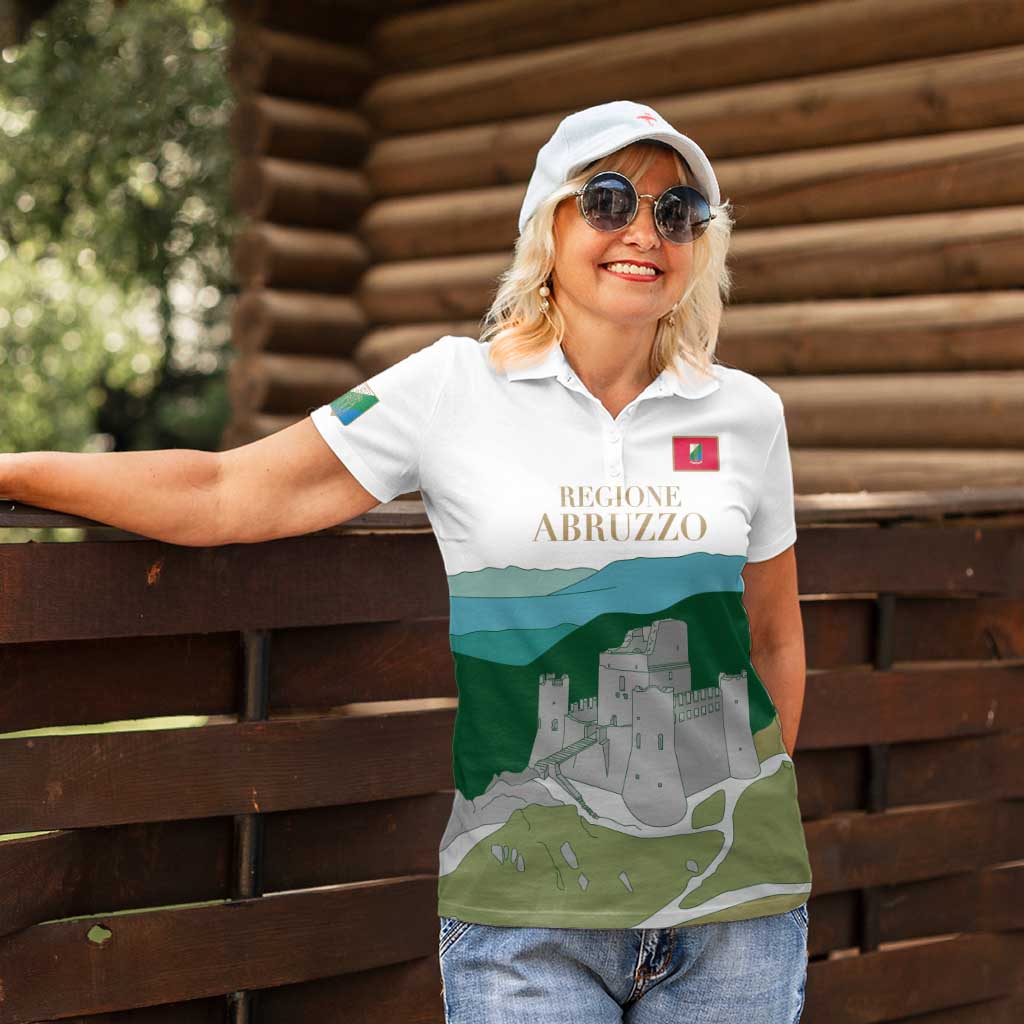 Custom Italy Abruzzo Women Polo Shirt Gran Sasso d'Italia - Wonder Print Shop