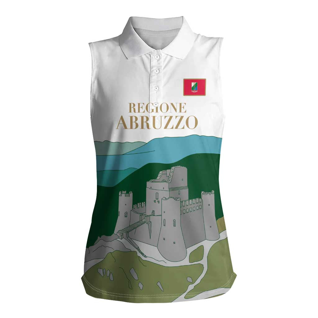 Custom Italy Abruzzo Women Sleeveless Polo Shirt Gran Sasso d'Italia - Wonder Print Shop