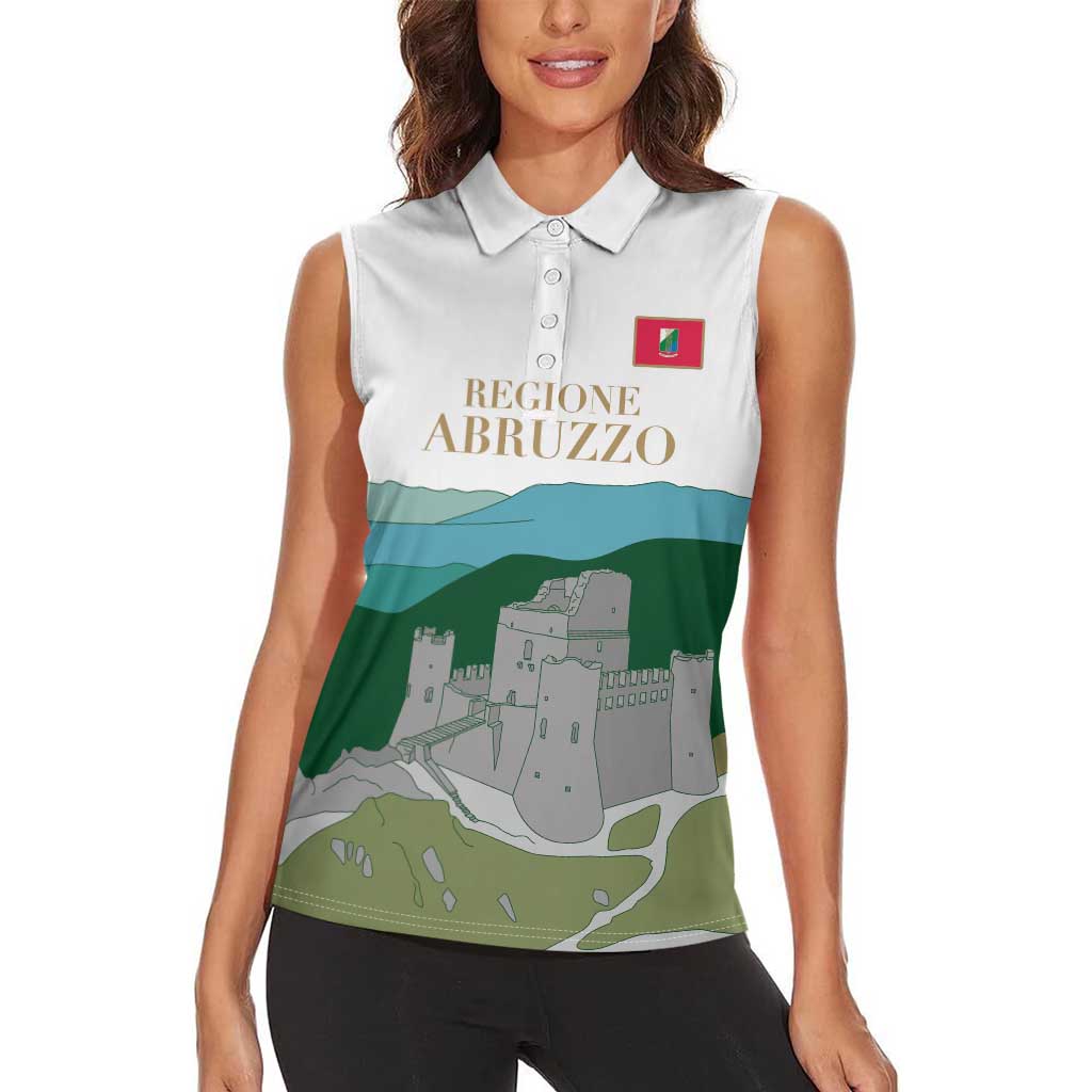 Custom Italy Abruzzo Women Sleeveless Polo Shirt Gran Sasso d'Italia - Wonder Print Shop