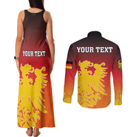 Personalized Germany Couples Matching Tank Maxi Dress and Long Sleeve Button Shirt With Coat Of Arms - Wonder Print Shop