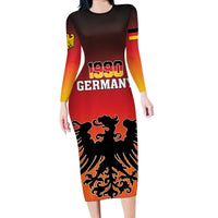 Personalized Germany Long Sleeve Bodycon Dress With Coat Of Arms - Wonder Print Shop