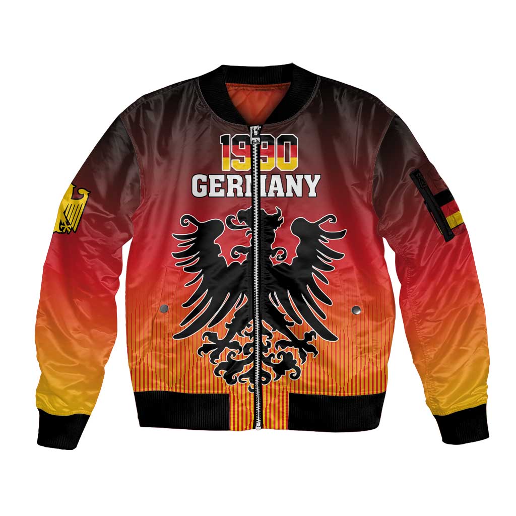 Personalized Germany Sleeve Zip Bomber Jacket With Coat Of Arms - Wonder Print Shop