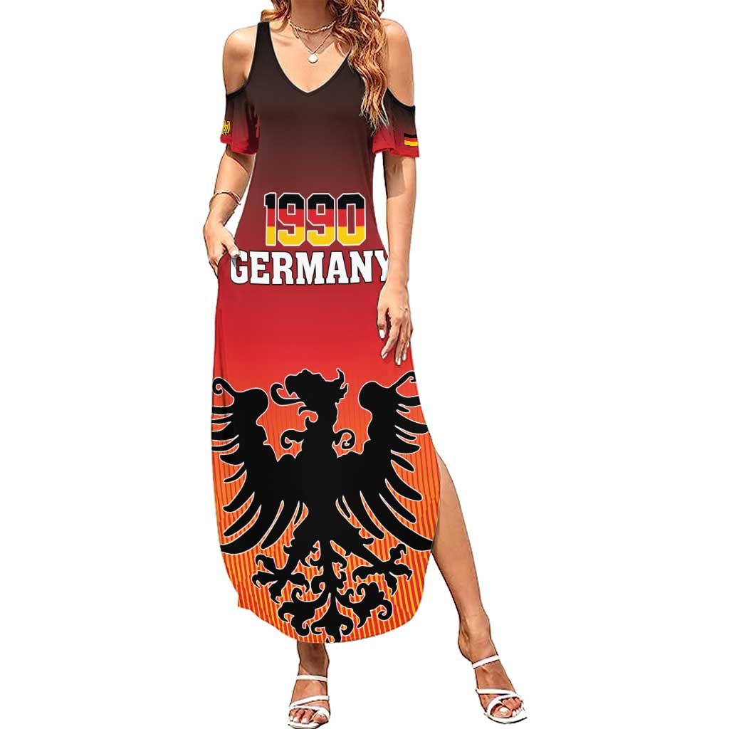 Personalized Germany Summer Maxi Dress With Coat Of Arms - Wonder Print Shop
