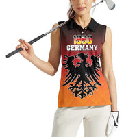 Personalized Germany Women Sleeveless Polo Shirt With Coat Of Arms - Wonder Print Shop