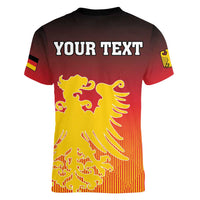 Personalized Germany Women V-Neck T-Shirt With Coat Of Arms - Wonder Print Shop