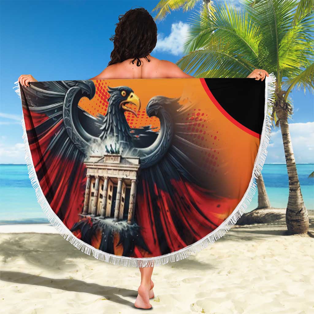 Personalized Germany Unity Day Beach Blanket The Eagle With Berlin Wall - Wonder Print Shop