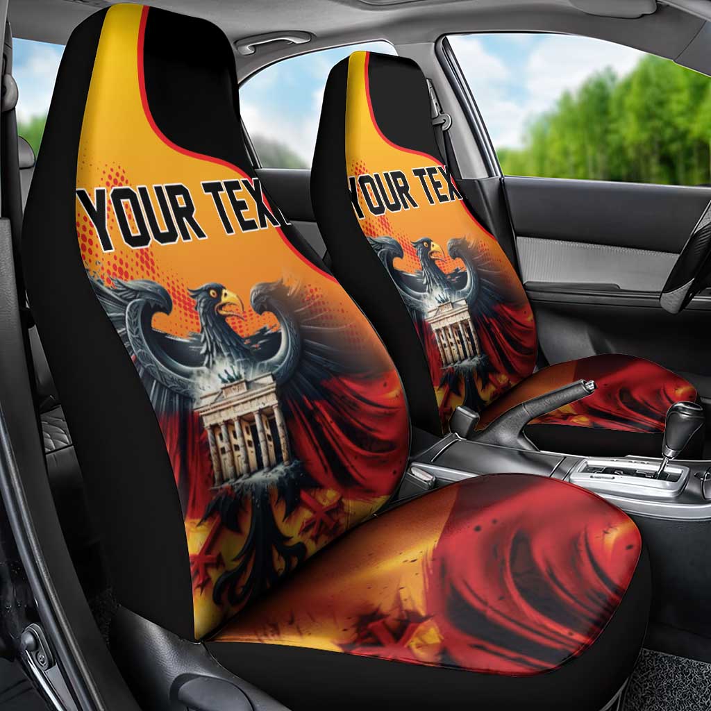 Personalized Germany Unity Day Car Seat Cover The Eagle With Berlin Wall - Wonder Print Shop