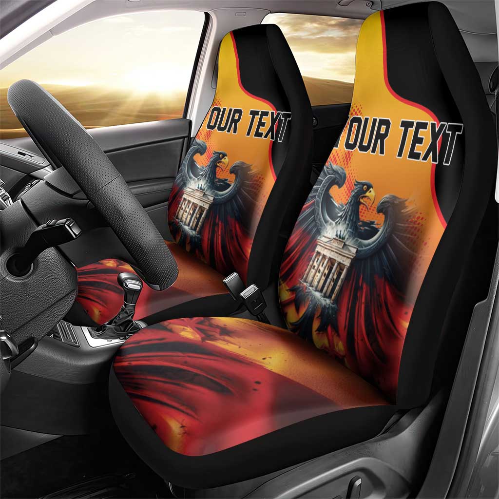 Personalized Germany Unity Day Car Seat Cover The Eagle With Berlin Wall - Wonder Print Shop