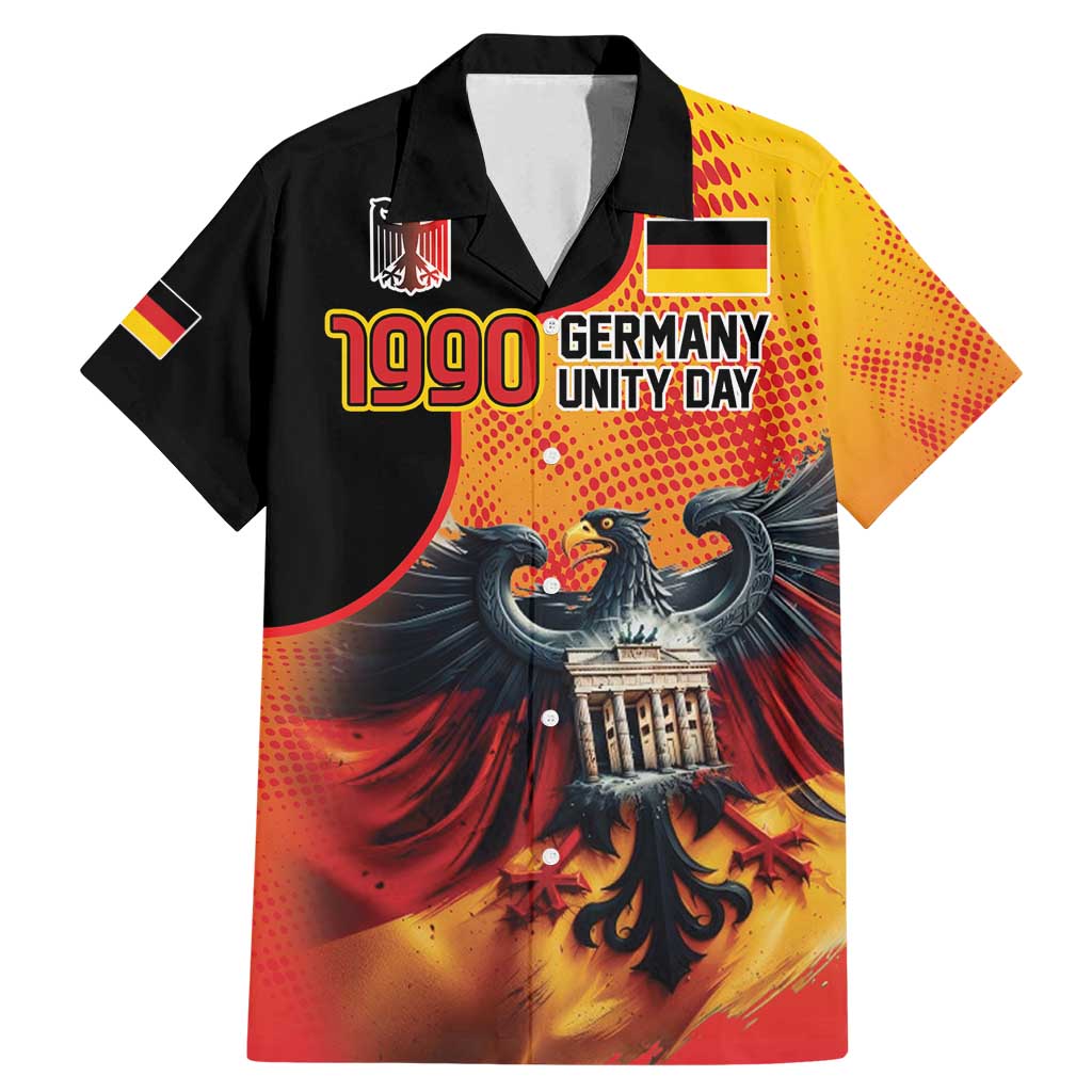 Personalized Germany Unity Day Family Matching Mermaid Dress and Hawaiian Shirt The Eagle With Berlin Wall - Wonder Print Shop