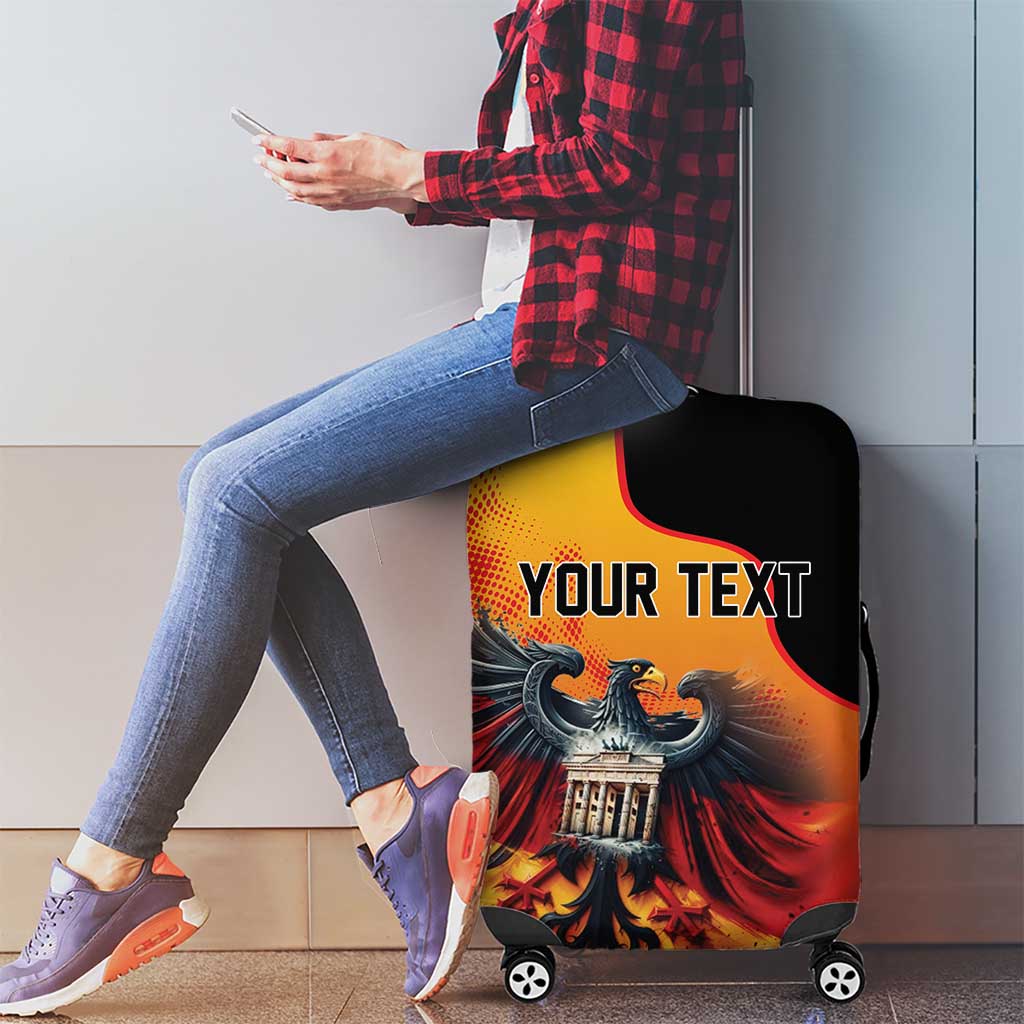 Personalized Germany Unity Day Luggage Cover The Eagle With Berlin Wall - Wonder Print Shop