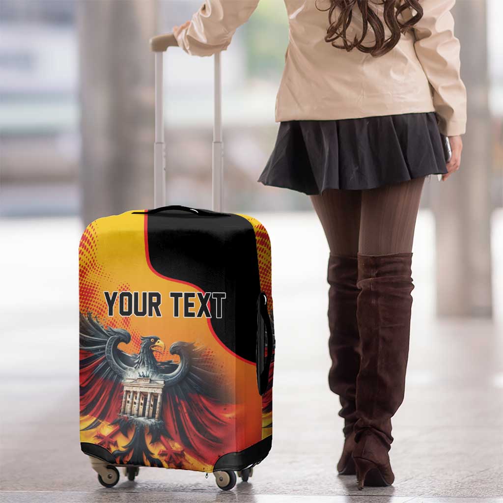 Personalized Germany Unity Day Luggage Cover The Eagle With Berlin Wall - Wonder Print Shop