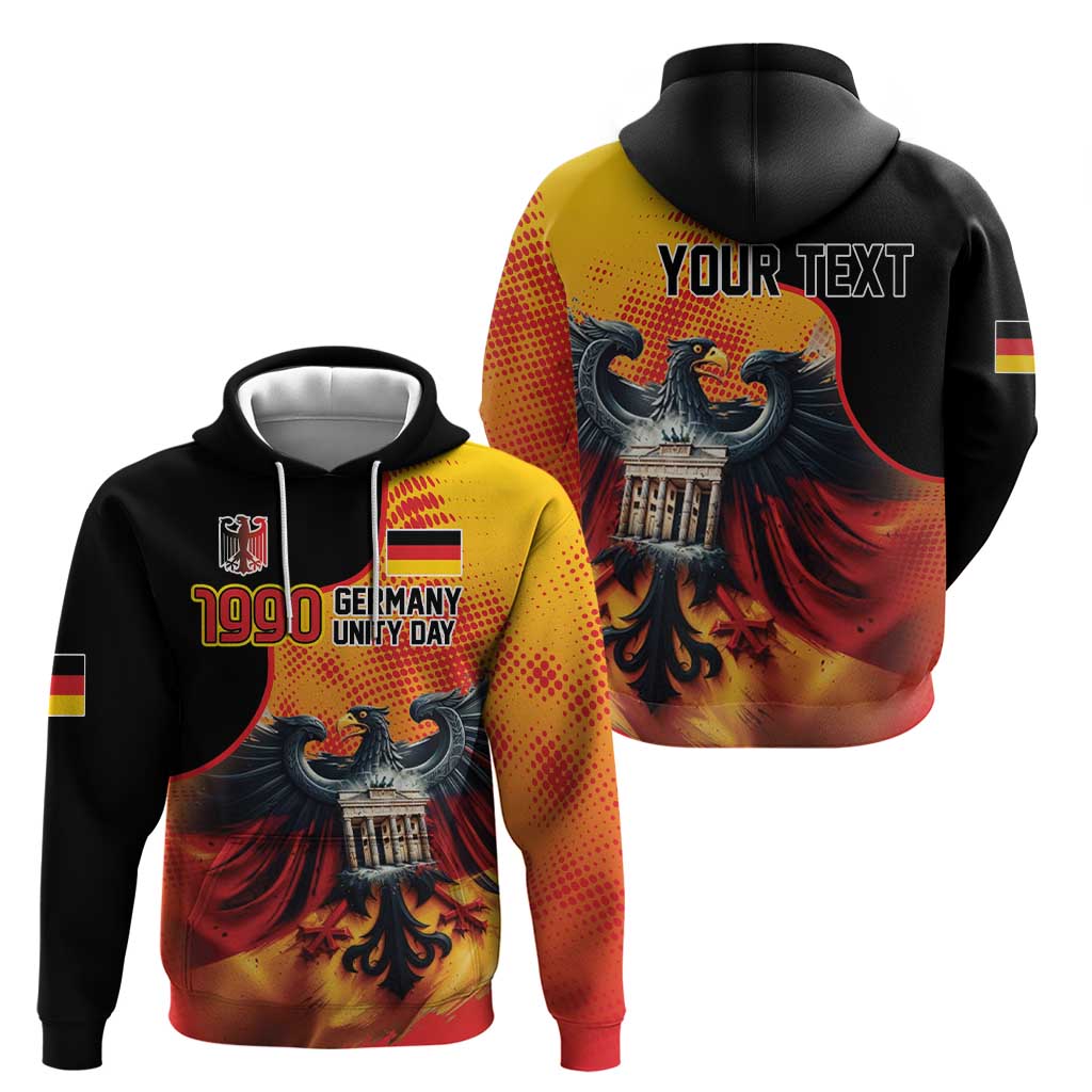 Personalized Germany Unity Day Zip Hoodie The Eagle With Berlin Wall - Wonder Print Shop