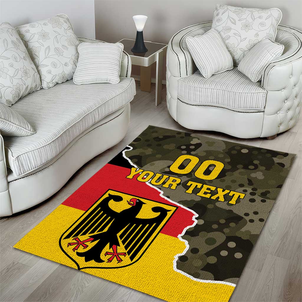 Custom Germany 1990 Area Rug Coat Of Arms With Camo Patterns - Wonder Print Shop