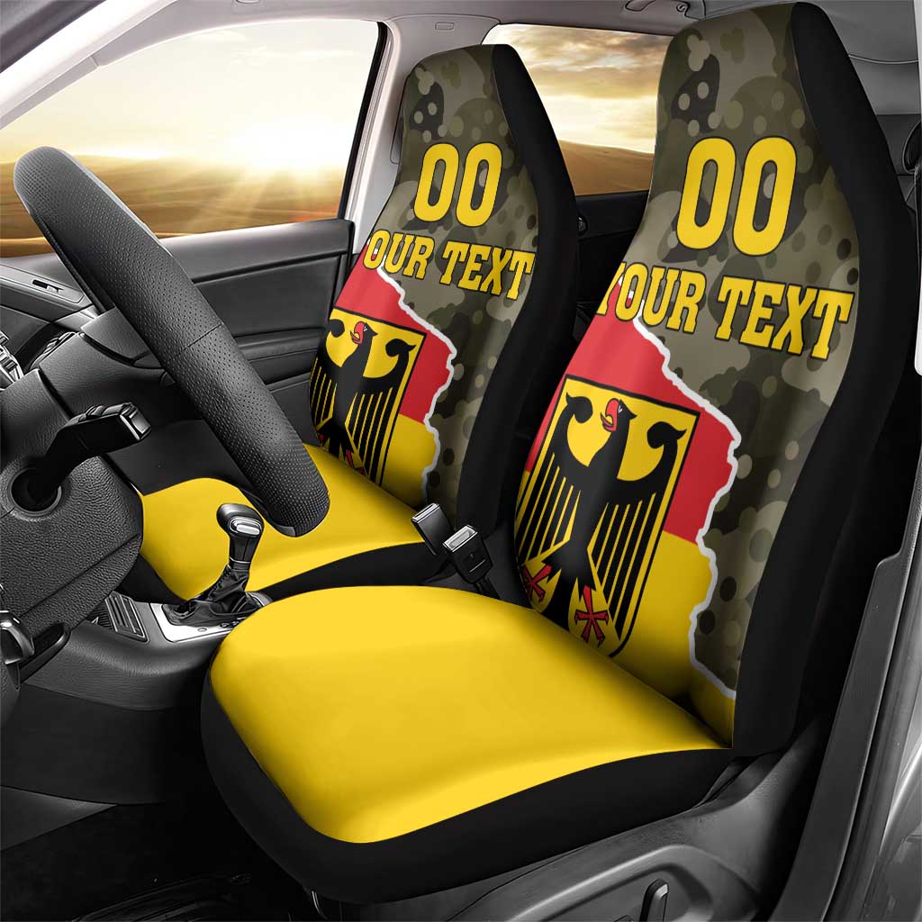 Custom Germany 1990 Car Seat Cover Coat Of Arms With Camo Patterns - Wonder Print Shop