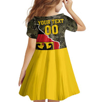 Custom Germany 1990 Family Matching Short Sleeve Bodycon Dress and Hawaiian Shirt Coat Of Arms With Camo Patterns - Wonder Print Shop