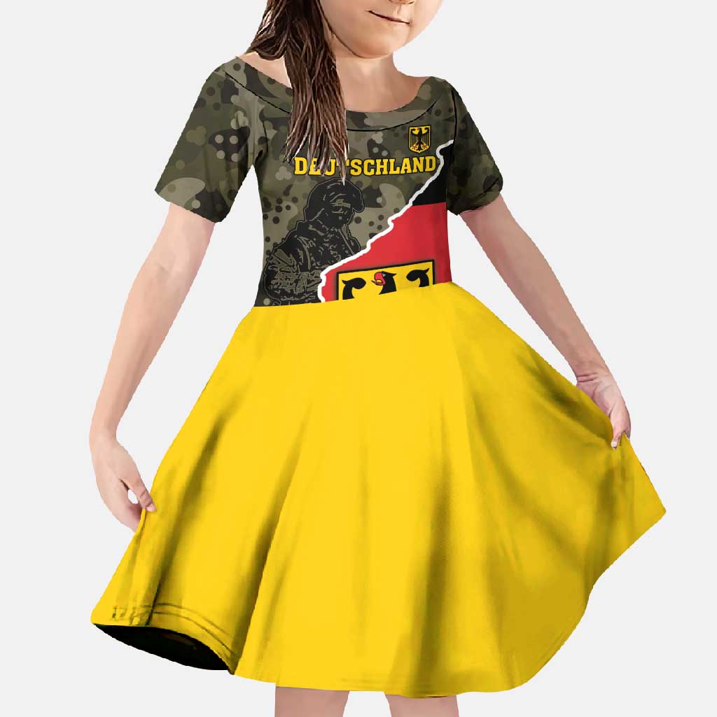 Custom Germany 1990 Family Matching Summer Maxi Dress and Hawaiian Shirt Coat Of Arms With Camo Patterns - Wonder Print Shop