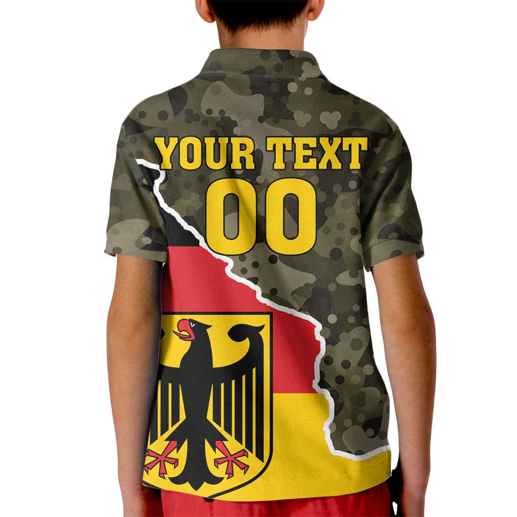 Custom Germany 1990 Kid Polo Shirt Coat Of Arms With Camo Patterns - Wonder Print Shop