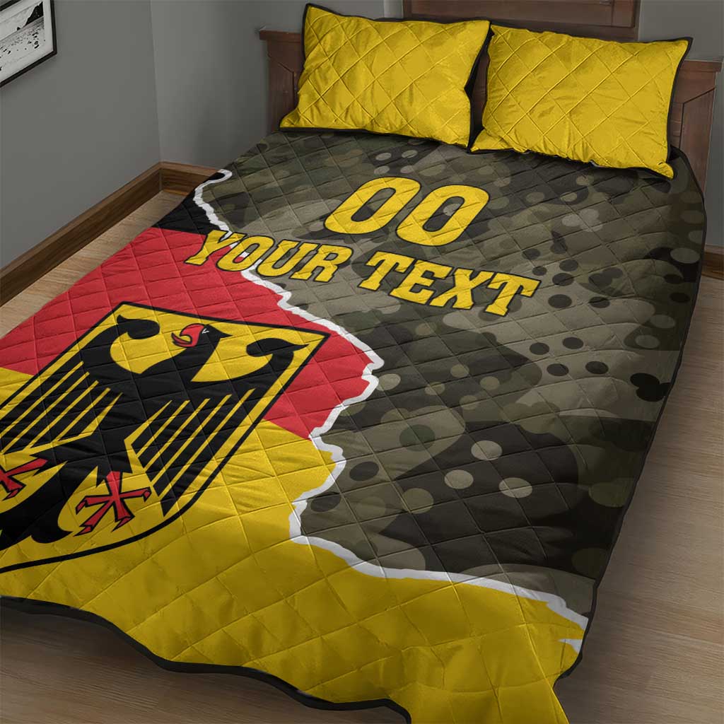 Custom Germany 1990 Quilt Bed Set Coat Of Arms With Camo Patterns - Wonder Print Shop