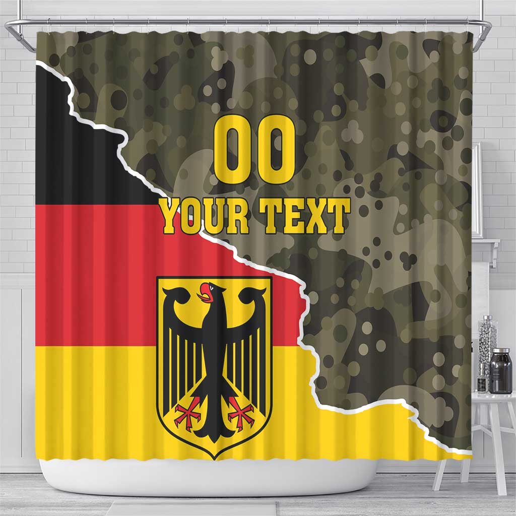 Custom Germany 1990 Shower Curtain Coat Of Arms With Camo Patterns