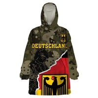 Custom Germany 1990 Wearable Blanket Hoodie Coat Of Arms With Camo Patterns - Wonder Print Shop