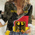 Custom Germany 1990 Women Casual Shirt Coat Of Arms With Camo Patterns - Wonder Print Shop