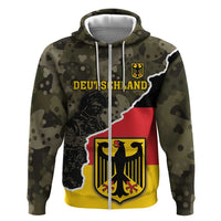 Custom Germany 1990 Zip Hoodie Coat Of Arms With Camo Patterns - Wonder Print Shop