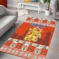 Personalized Netherlands Christmas Area Rug Coat Of Arms - Prettige Kerst - Wonder Print Shop