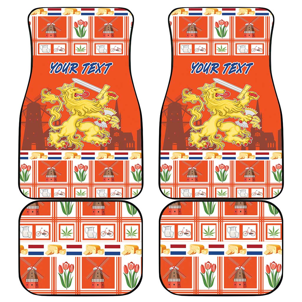 Personalized Netherlands Christmas Car Mats Coat Of Arms - Prettige Kerst - Wonder Print Shop