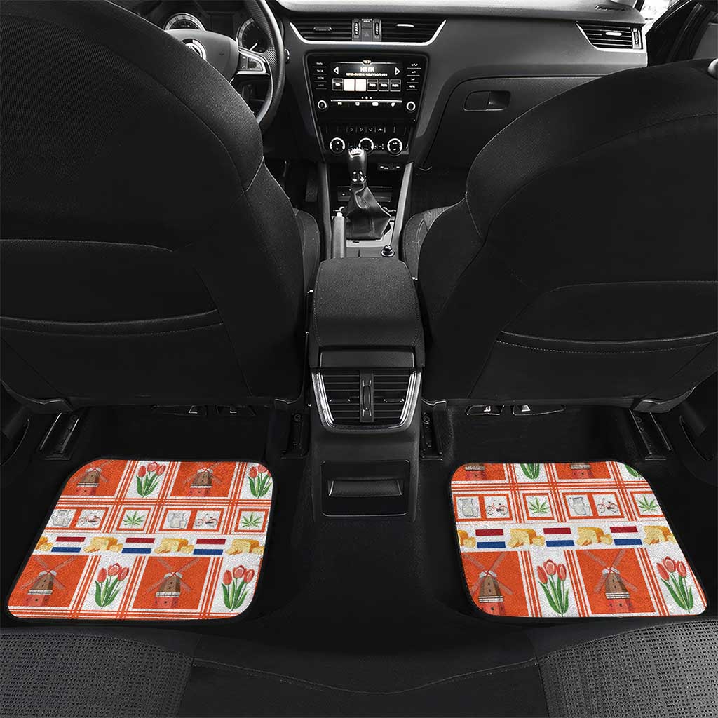 Personalized Netherlands Christmas Car Mats Coat Of Arms - Prettige Kerst - Wonder Print Shop