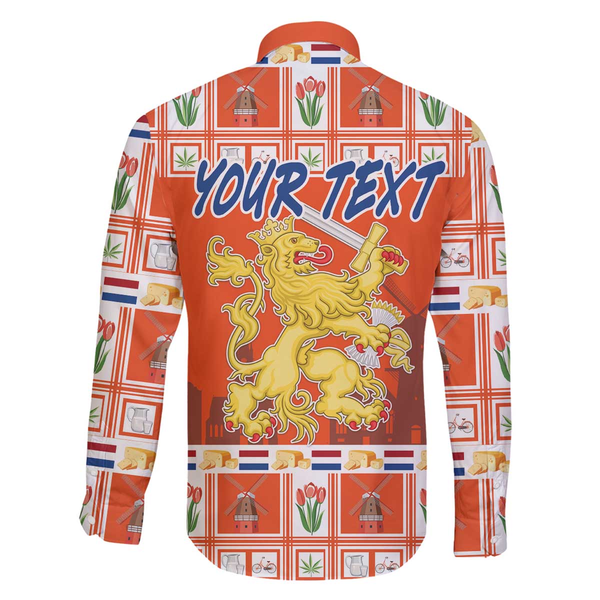 Personalized Netherlands Christmas Family Matching Off The Shoulder Long Sleeve Dress and Hawaiian Shirt Coat Of Arms - Prettige Kerst - Wonder Print Shop