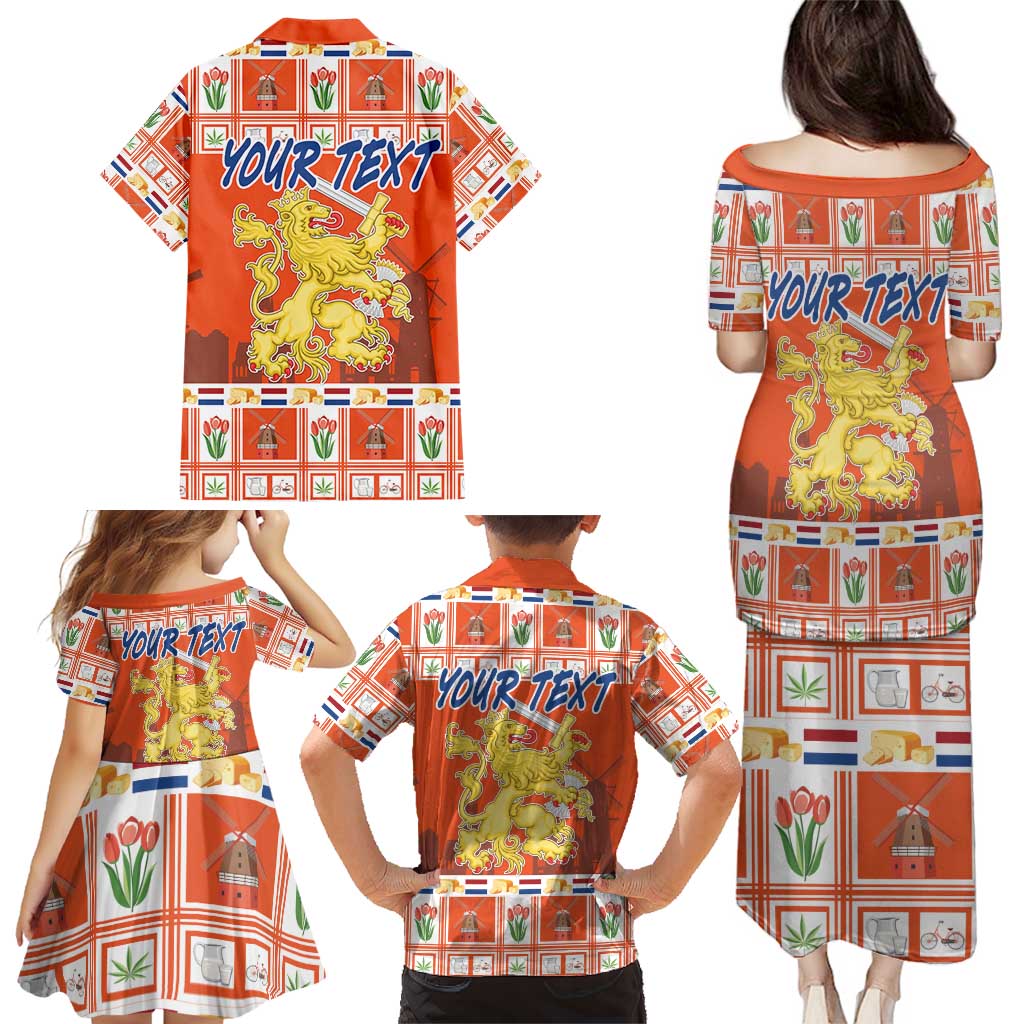 Personalized Netherlands Christmas Family Matching Puletasi and Hawaiian Shirt Coat Of Arms - Prettige Kerst - Wonder Print Shop