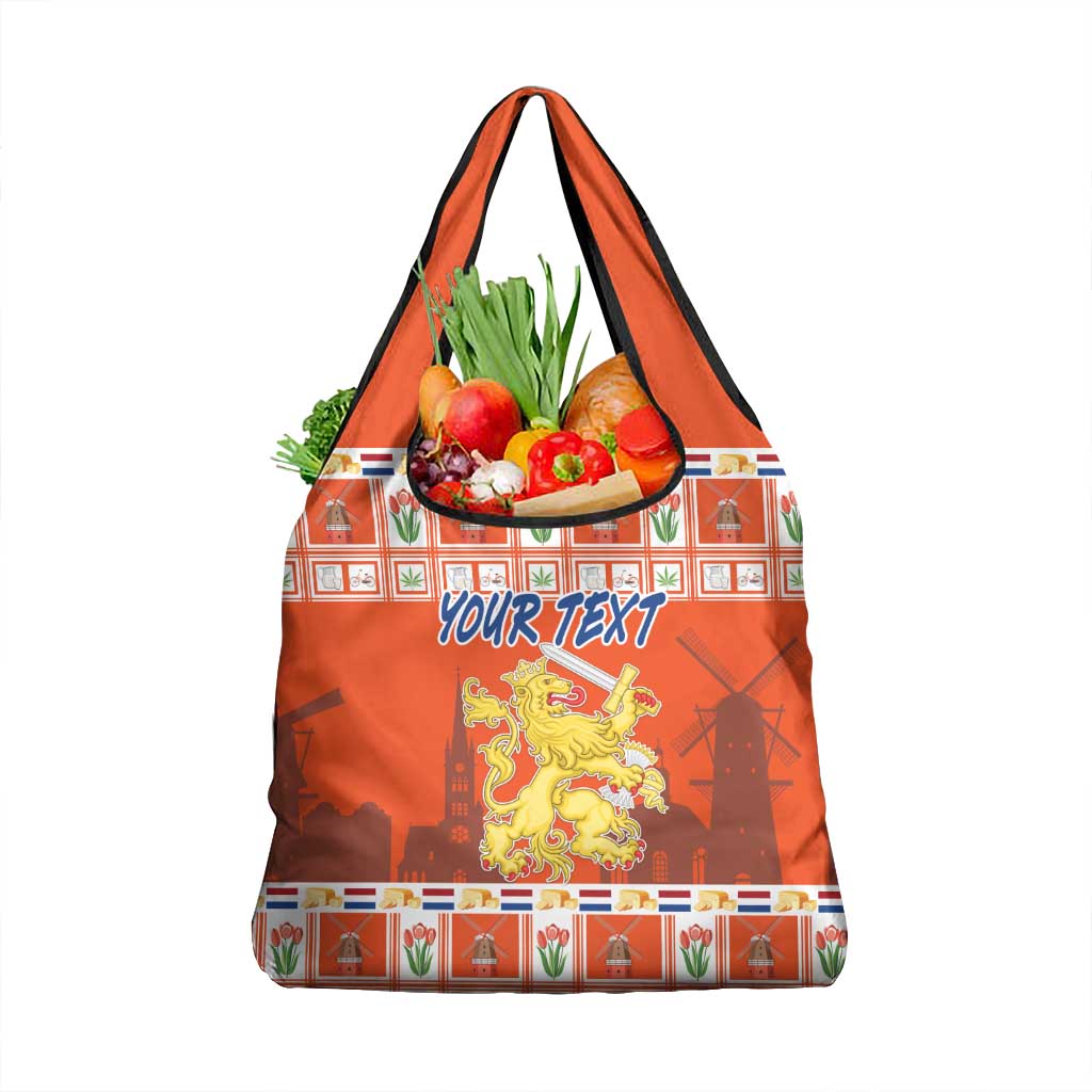 Personalized Netherlands Christmas Grocery Bag Coat Of Arms - Prettige Kerst