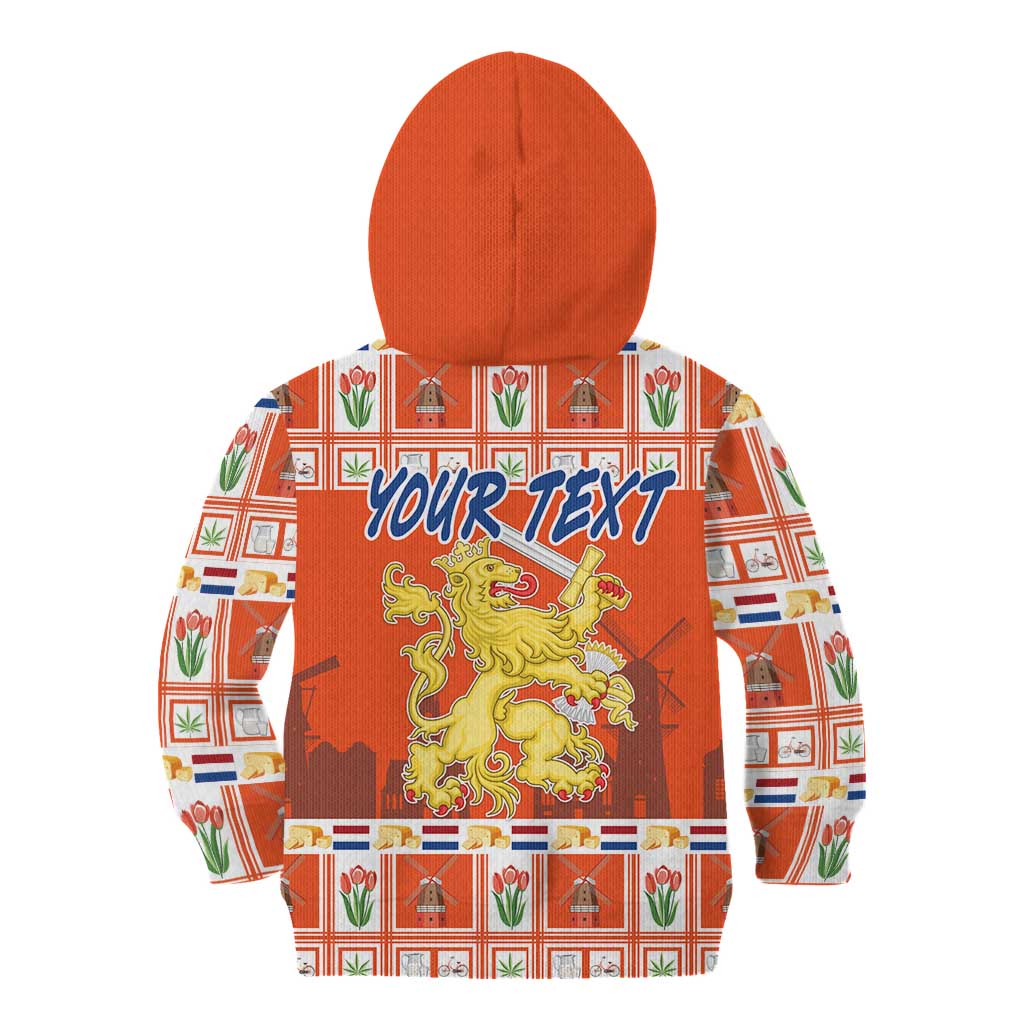 Personalized Netherlands Christmas Kid Hoodie Coat Of Arms - Prettige Kerst - Wonder Print Shop