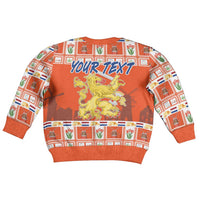 Personalized Netherlands Christmas Kid Ugly Christmas Sweater Coat Of Arms - Prettige Kerst - Wonder Print Shop