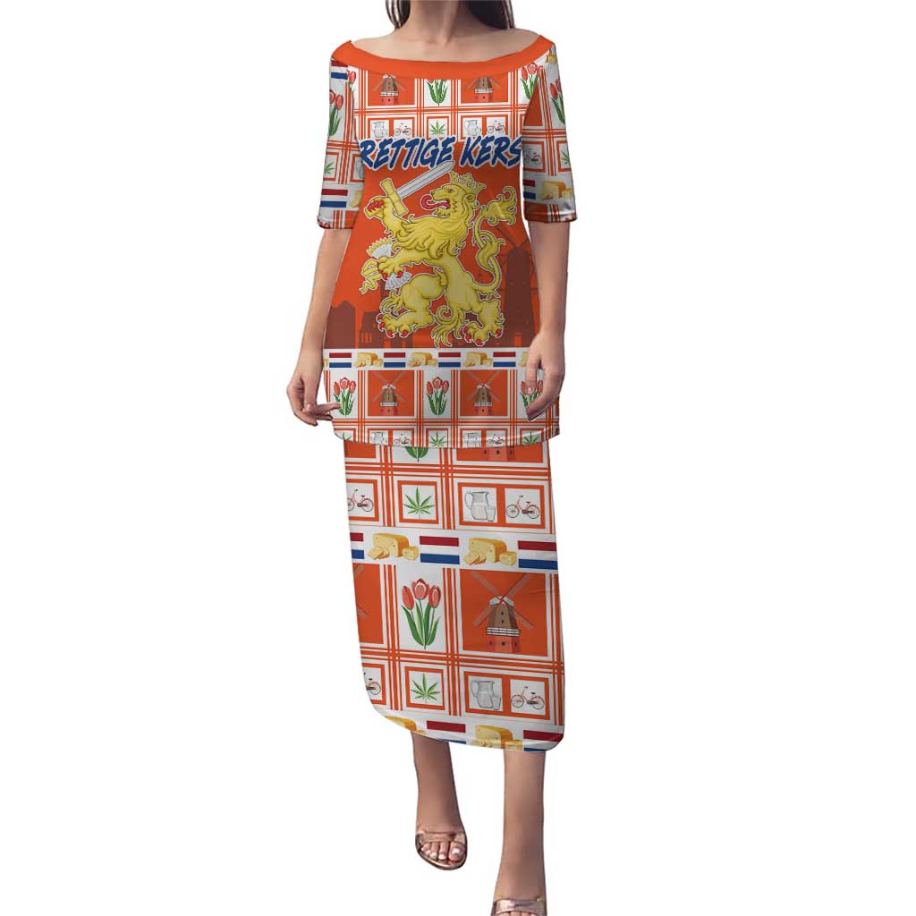 Personalized Netherlands Christmas Puletasi Coat Of Arms - Prettige Kerst - Wonder Print Shop