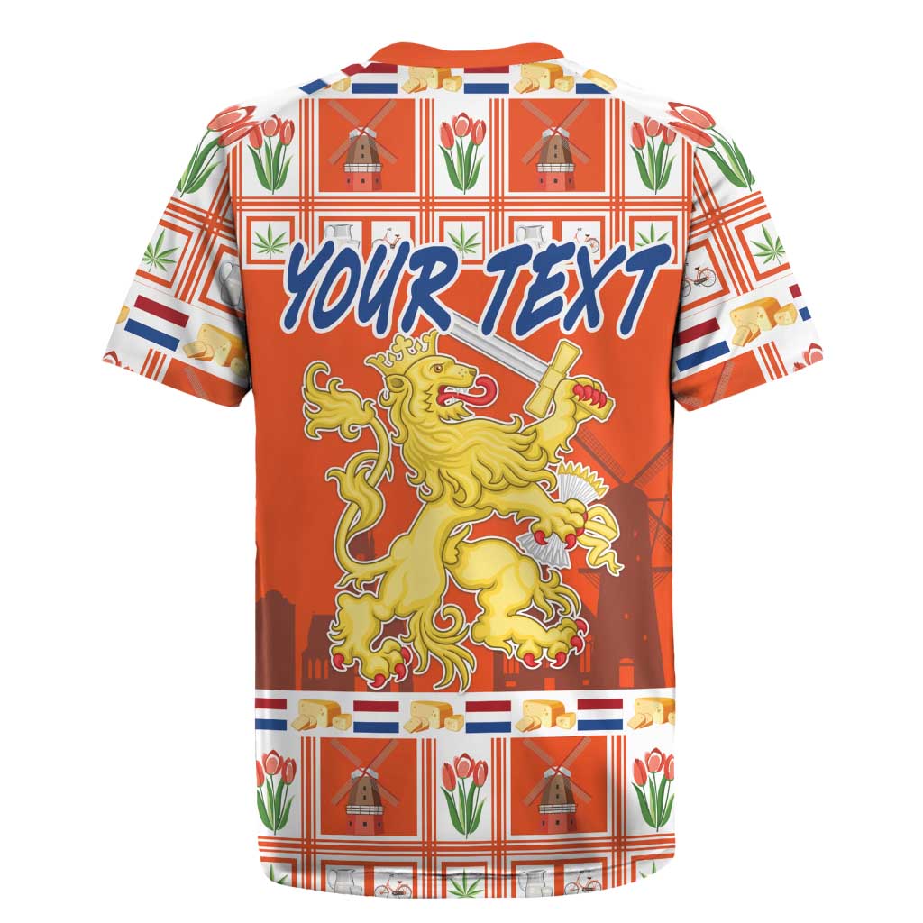 Personalized Netherlands Christmas Rugby Jersey Coat Of Arms - Prettige Kerst - Wonder Print Shop