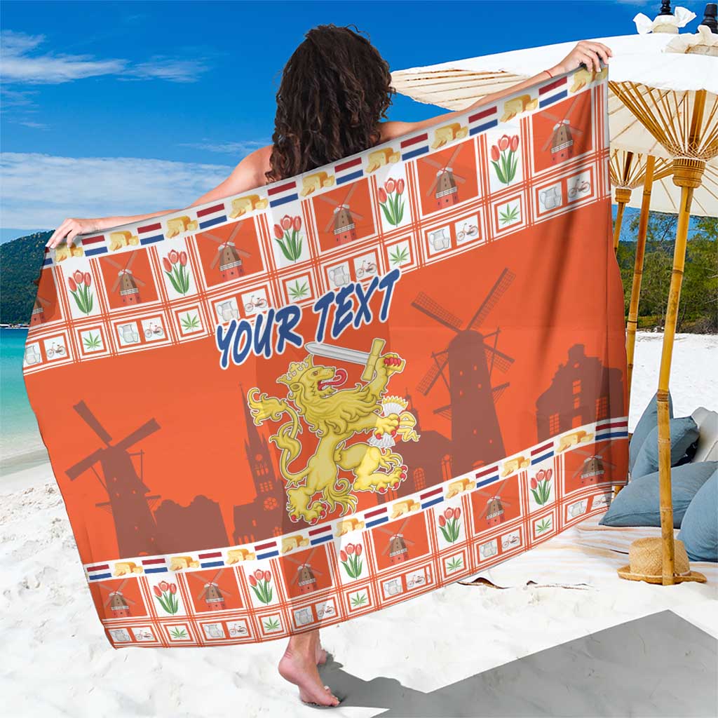 Personalized Netherlands Christmas Sarong Coat Of Arms - Prettige Kerst - Wonder Print Shop